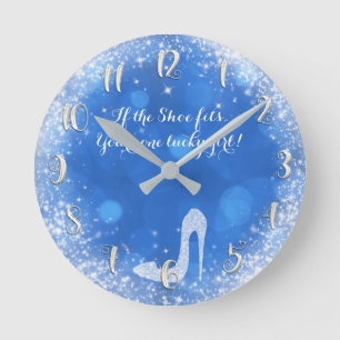 Horloge Ronde Chaussure à talon haut Princesse scintillante arge