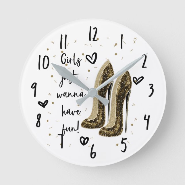 Horloge Ronde Chaussures de mode haute talons Glam Beauté (Recto)