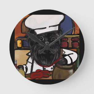 Horloge Ronde Chef Affenpinscher   