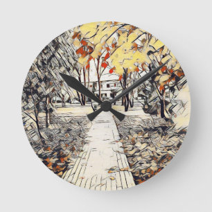 Horloge Ronde Chemin vers la maison