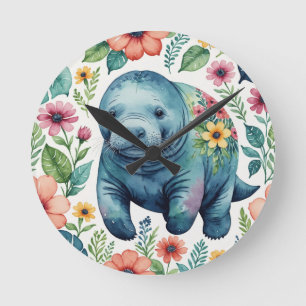 Horloge Ronde Chemise bébé Manatee