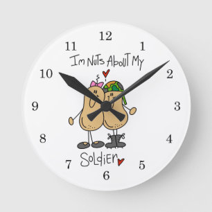 Horloge Ronde Chemises et Cadeaux Fou de Mon Soldat