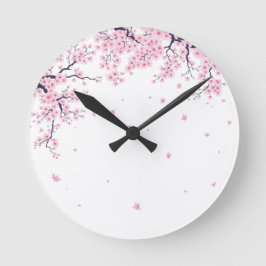 Horloge Ronde Cherry Blossom Sakura Japanese Art Tote 