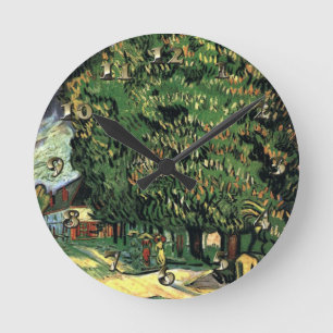 Horloge Ronde Chestnut Trees in Blossom - Gogh