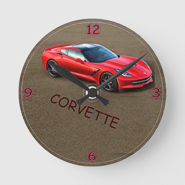 HORLOGE RONDE CHEVY CORVETTE (Recto)