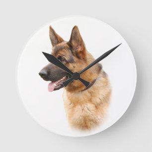 Horloge Ronde Chien berger allemand