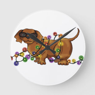 Horloge Ronde Chien brillant