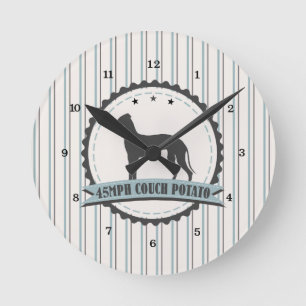 Horloge Ronde Chien paresseux du coureur retiré par lévrier