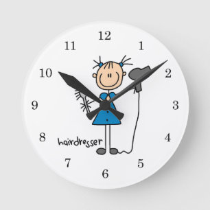 Horloge Ronde Chiffre de bâton de coiffeur