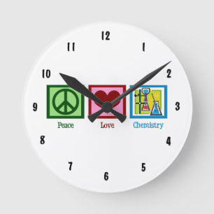 Horloge Ronde Chimie d'amour de paix