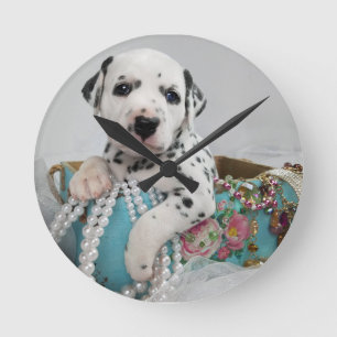 Horloge Ronde Chiot dalmatien adorable