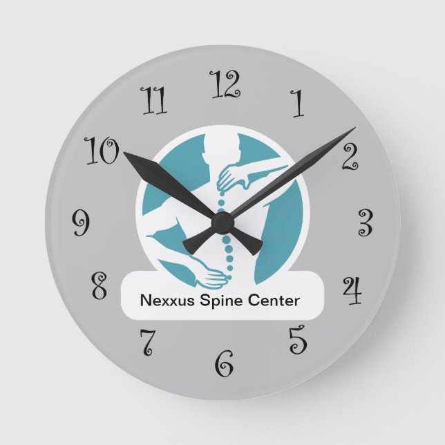 Horloge Ronde Chiropractor Spine Graphisme Bureau cadenas (Recto)