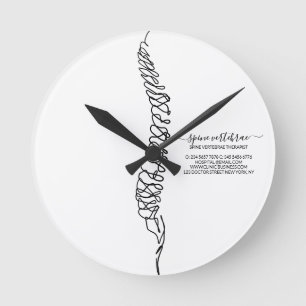 Horloge Ronde Chiropraticien Professionnel Chiropratique Moderne