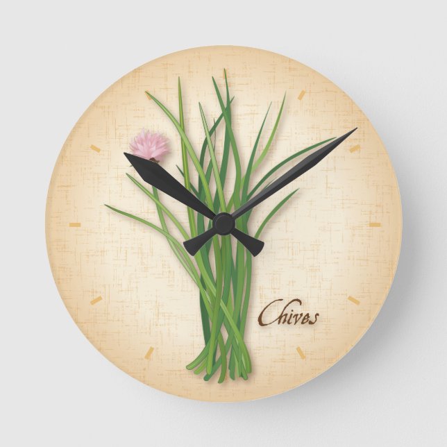 Horloge Ronde Chives Herb Clock (Recto)