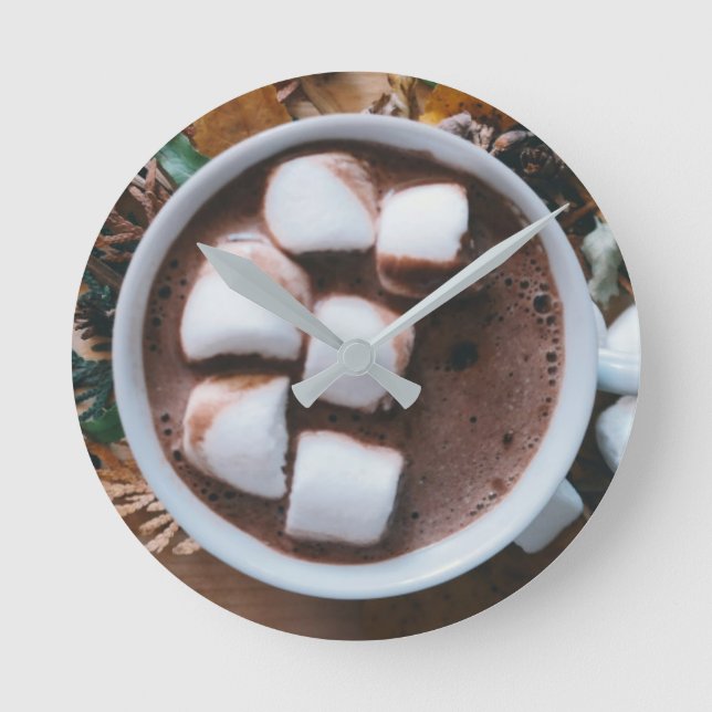 Horloge Ronde Chocolat chaud et cacao de marshmallows (Recto)
