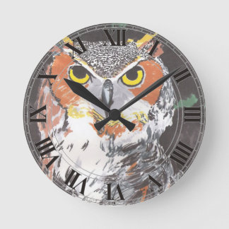 Horloge Ronde Chouette