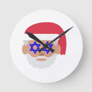 Horloge Ronde christmukah santa claus emoji