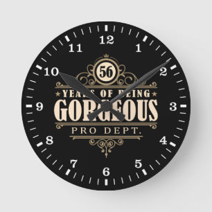 Horloge Ronde cinquante-sixième Anniversaire (56 ans d'être
