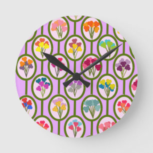 Horloge Ronde Circles of Flowers