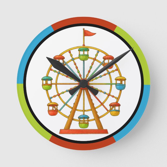 Horloge Ronde Circus Ferris wheel Wall Clock (Recto)