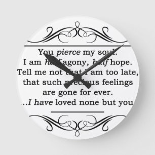 Horloge Ronde Citation de persuasion de Jane Austen