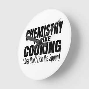 Horloge Ronde Citation de professeur de chimie amusante