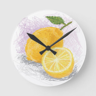 Horloge Ronde citron