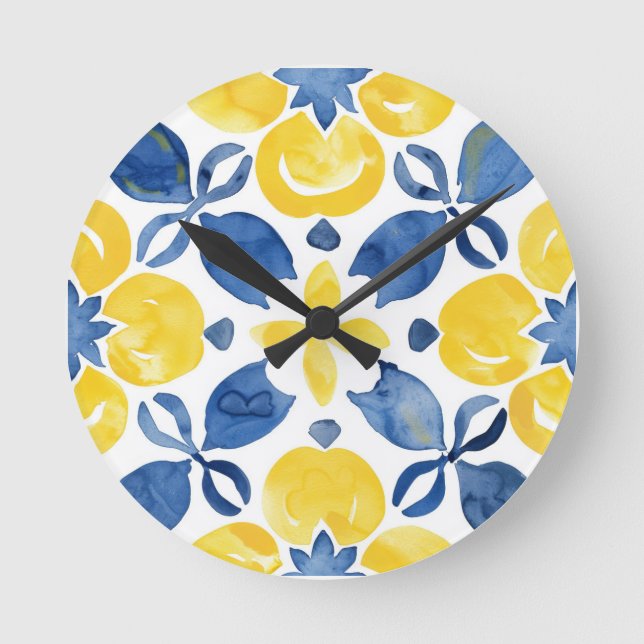 Horloge Ronde Citrus Pattern (Recto)