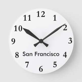 Horloge Ronde City Nom Clock Template