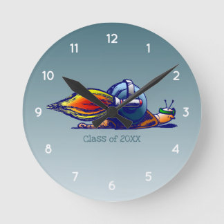 Horloge Ronde Classe Escargot Fusée de