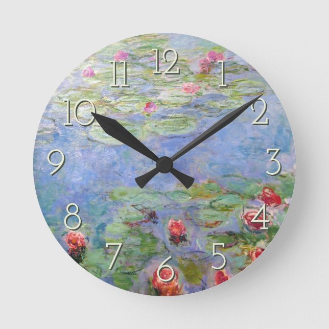 Horloge Ronde Claude Monet's Water Lilies (Recto)