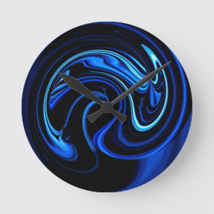 Horloge Ronde Clock bleu