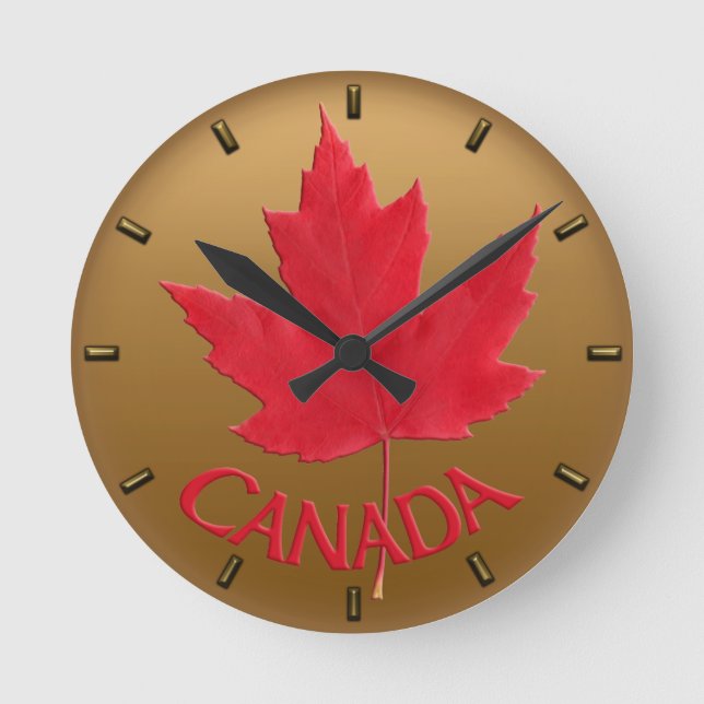 Horloge Ronde Clock Canada Souvenirs Wall Clocks & Venin (Recto)