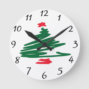 Horloge Ronde Clock Christmas