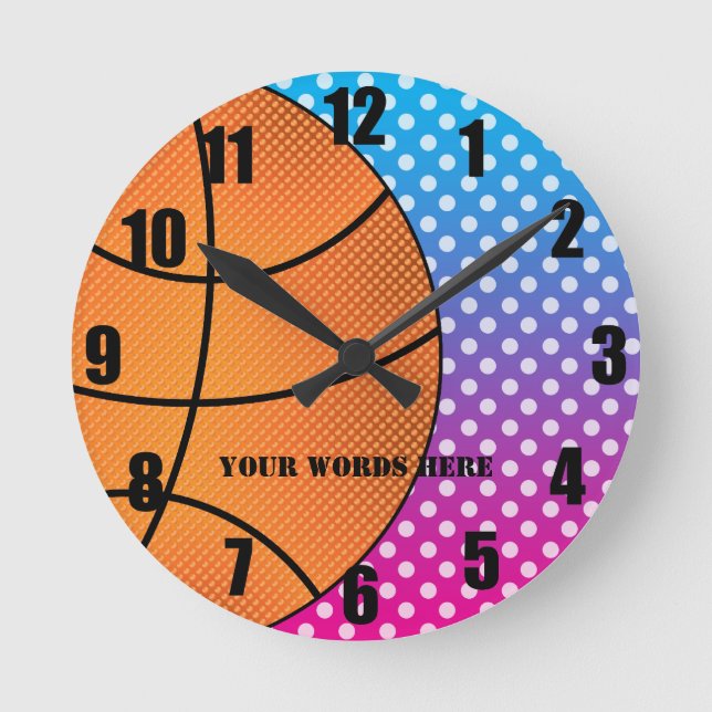 Horloge Ronde Clock de basket (Recto)