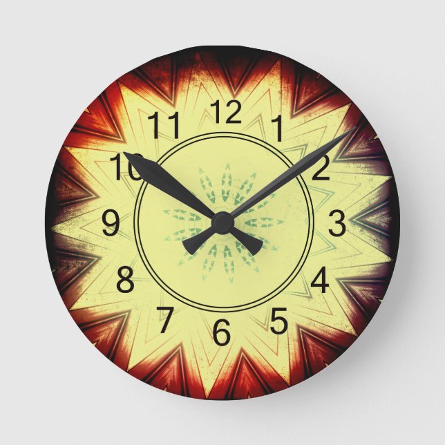 Horloge Ronde Clock de Sunflower (Recto)