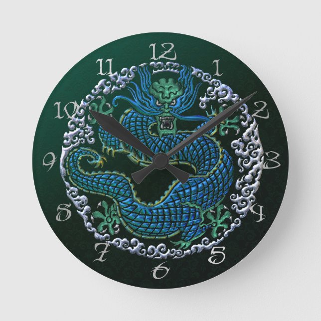 Horloge Ronde Clock de Wall Dragon (Recto)