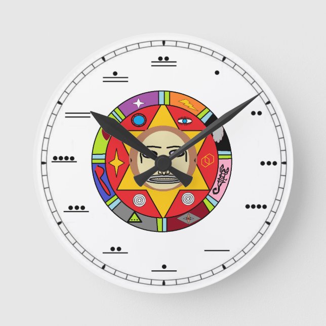 Horloge Ronde Clock Mayan Number (Recto)