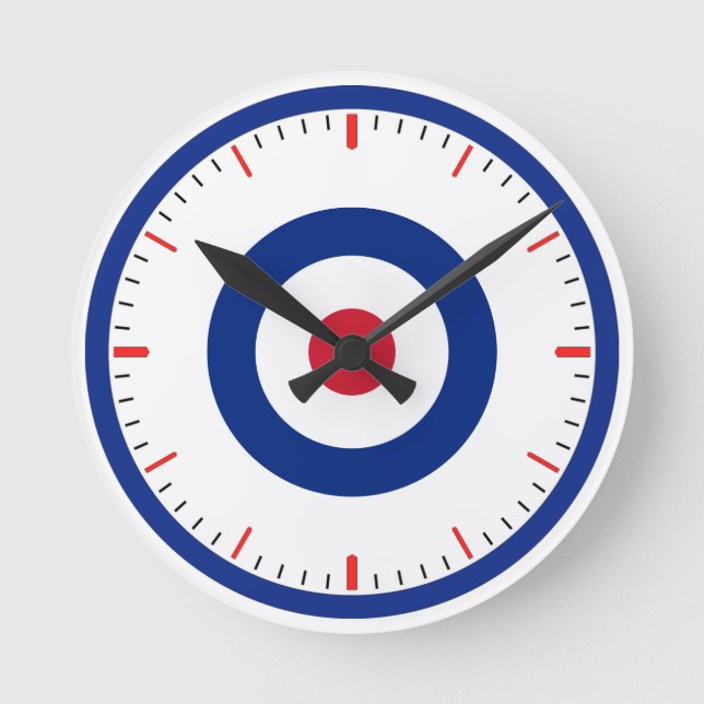 Horloge Ronde Clock Patriotic Bullseye (Recto)