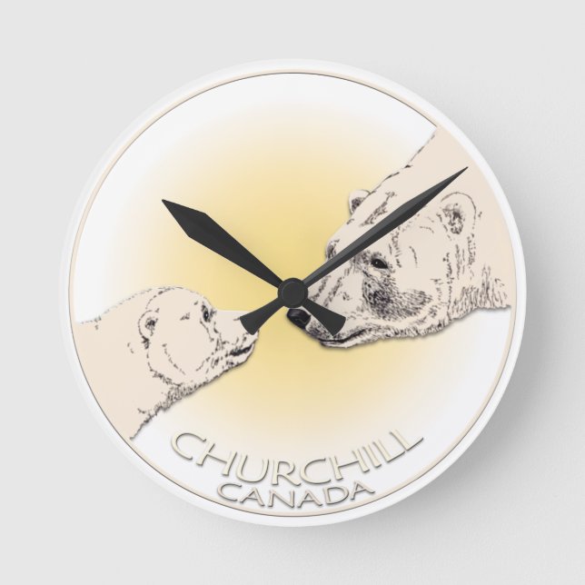 Horloge Ronde Clock Polar Bear Clock (Recto)