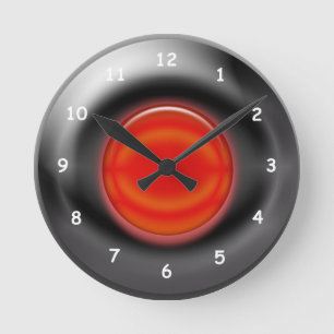 Horloge Ronde Clock - Tire and red hub cap
