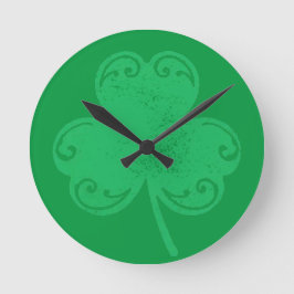 Horloge Ronde Clover vert