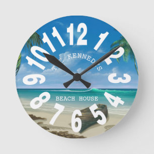 Horloge Ronde Coastal Beach House Family