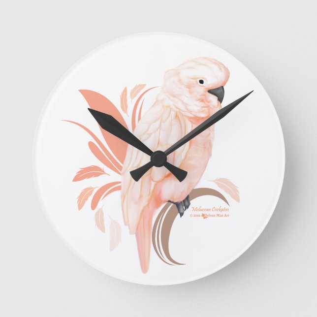 Horloge Ronde Cockatoo Moluccan (Recto)