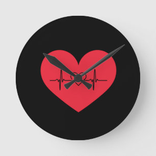 Horloge Ronde coeur
