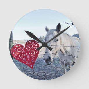 Horloge Ronde Coeur de Valentine de CHEVAL