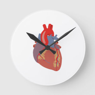 HORLOGE RONDE COEUR HUMAIN