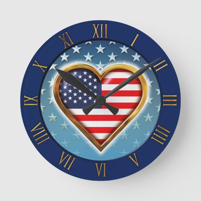 Horloge Ronde Coeur US (Recto)