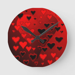 Horloge Ronde Coeurs