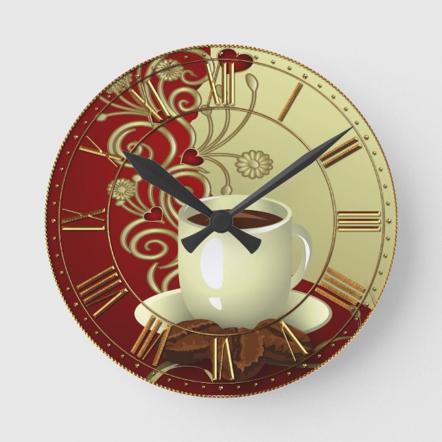 Horloge Ronde Coffee lover moderne (Recto)